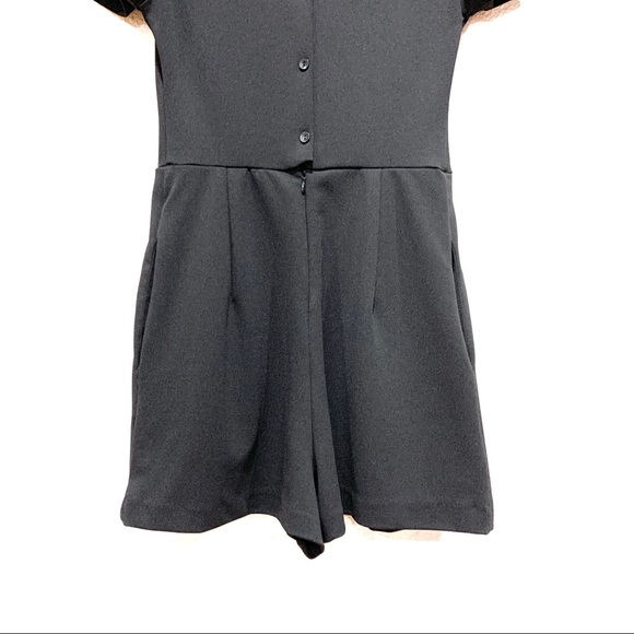 ZARA TRAFALUC Black Pleats Pockets Romper (XS) - Picture 10 of 12